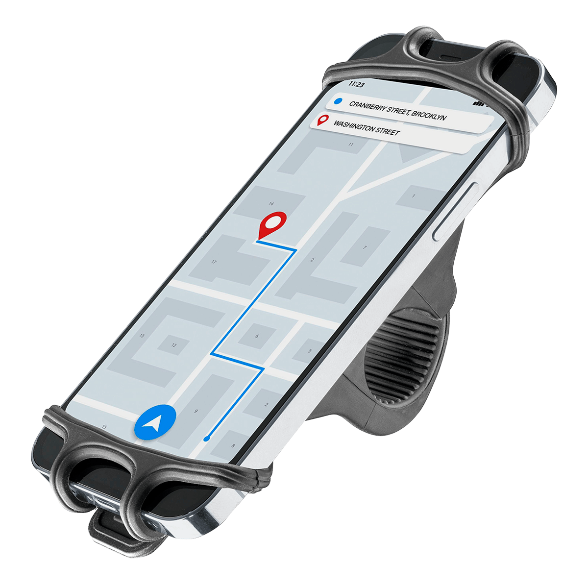 Βάση Στήριξης Ποδηλάτου CELLULAR LINE Rider για Smartphone έως από 4'' έως 6'' Μαύρη - 2