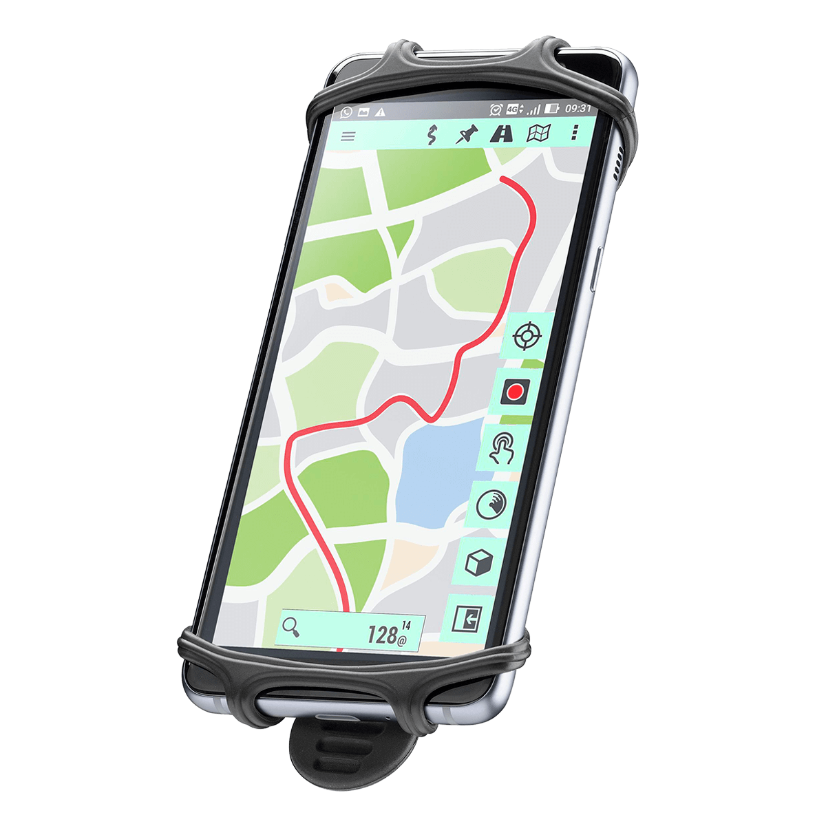 Βάση Στήριξης Ποδηλάτου CELLULAR LINE Rider για Smartphone έως από 4'' έως 6'' Μαύρη - 4