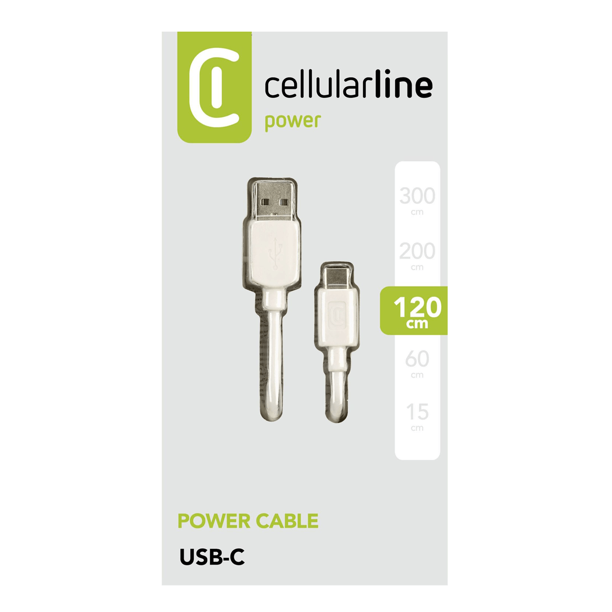Καλώδιο USB Type-C CELLULAR LINE 1.2 Μέτρα Λευκό - 2