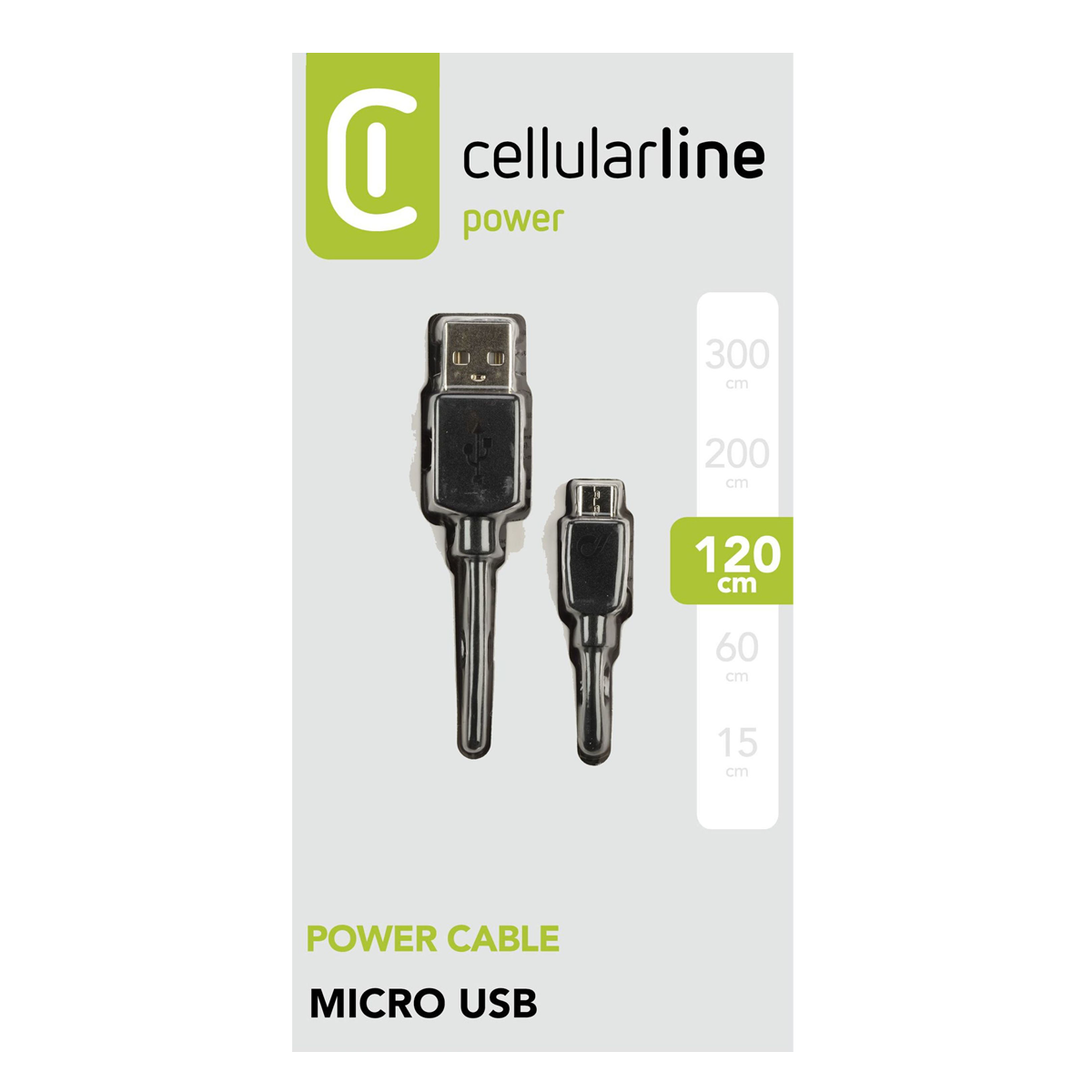 Καλώδιο Micro USB CELLULAR LINE 1.2 Μέτρα Μαύρο - 2