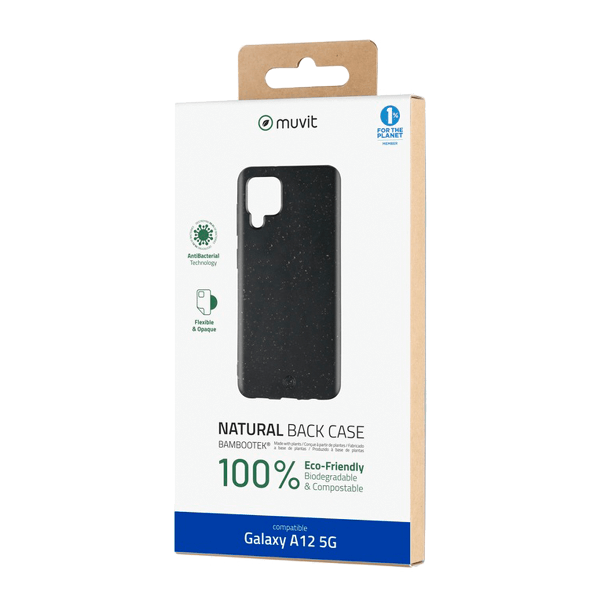 Θήκη Bamboo MUVIT για SAMSUNG Galaxy A12/ A12s Μαύρη - 4