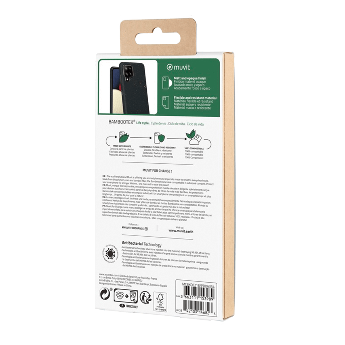 Θήκη Bamboo MUVIT για SAMSUNG Galaxy A12/ A12s Μαύρη - 5