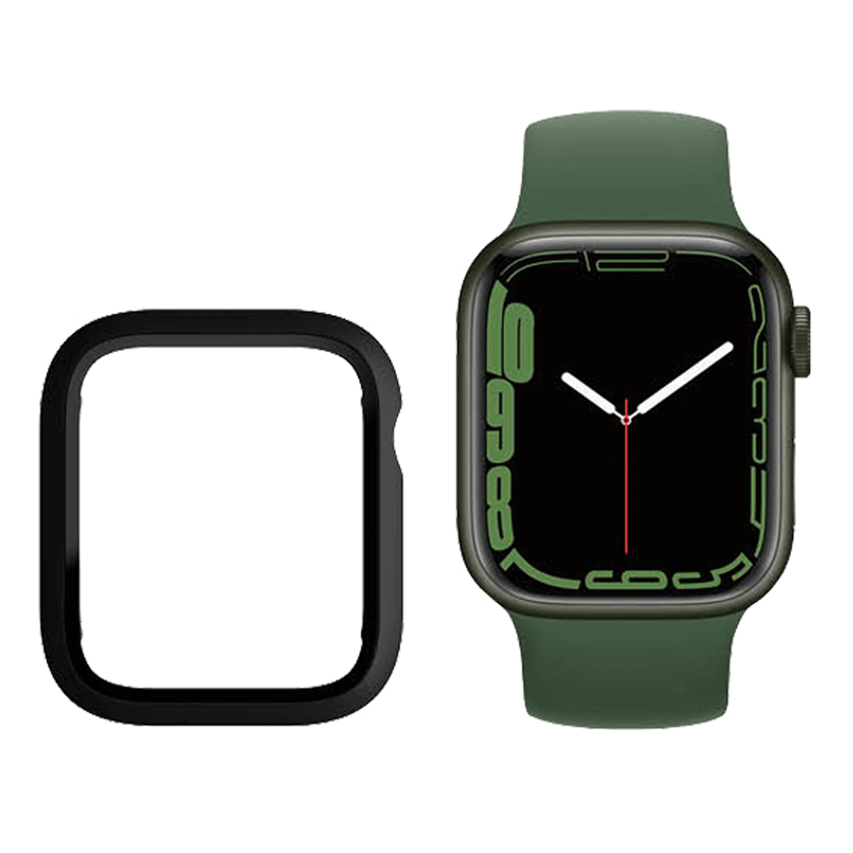 Γυαλί Προστασίας Οθόνης με Πλαίσιο PANZERGLASS Platinum Full Body Antibacterial Black για APPLE Watch Series 7/ 8 41mm - 3