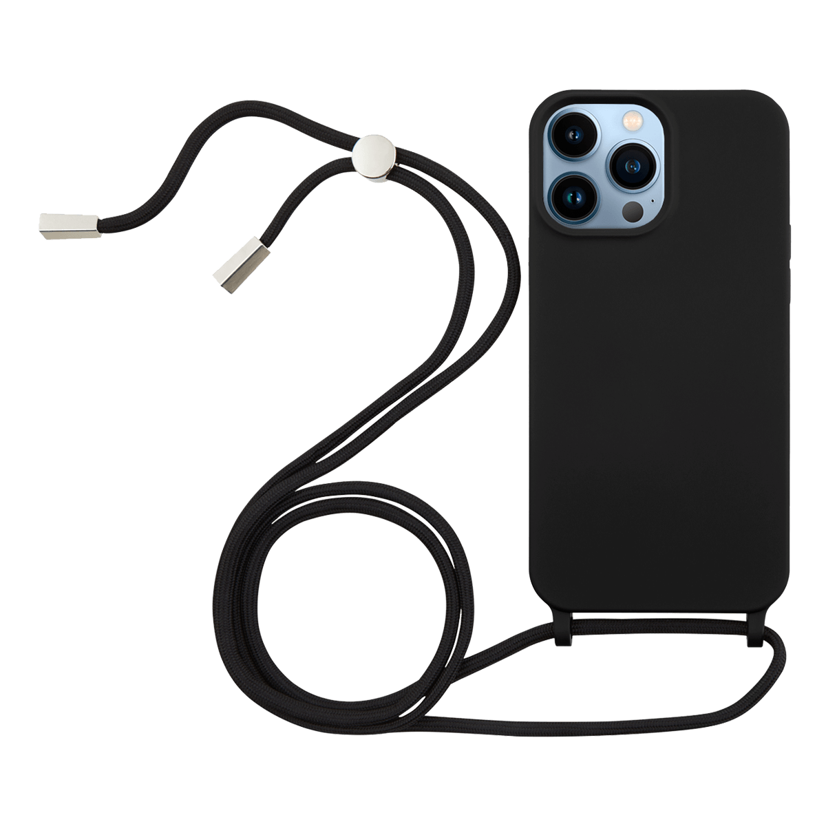 Θήκη Σιλικόνης COSY Lace για iPhone 13 Pro με Κορδόνι Μαύρη