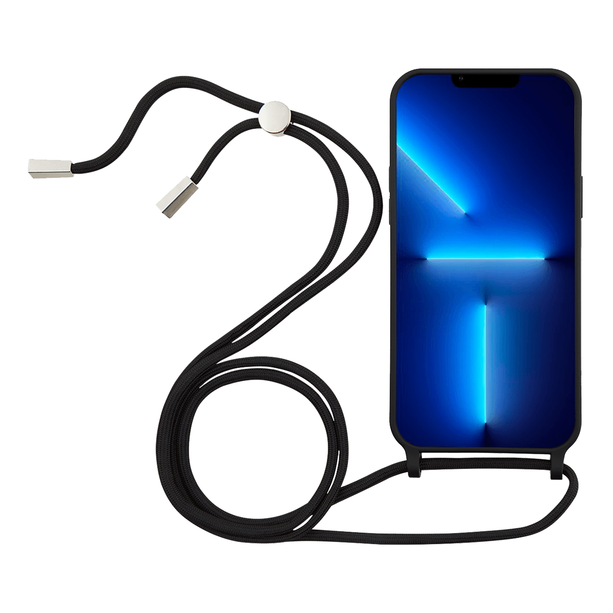Θήκη Σιλικόνης COSY Lace για iPhone 13 Pro με Κορδόνι Μαύρη - 2