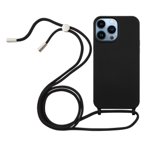 Θήκη Σιλικόνης COSY Lace για iPhone 13 Pro Max με Κορδόνι Μαύρη