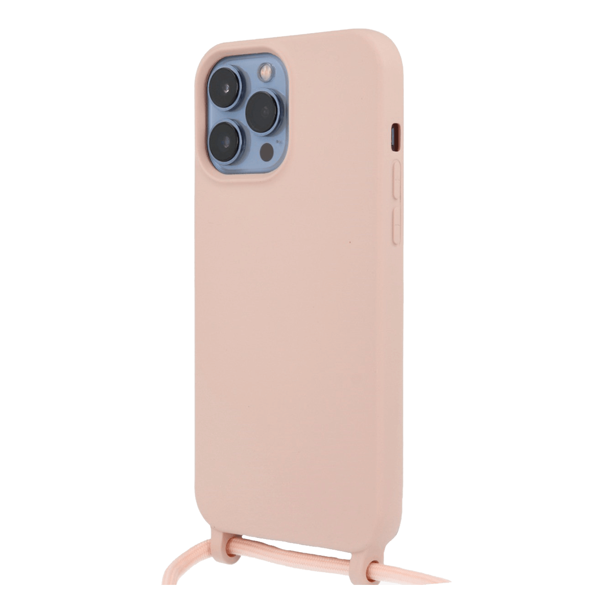 Θήκη Σιλικόνης COSY Lace  για iPhone 13 Pro Max με Κορδόνι Ροζ - 2