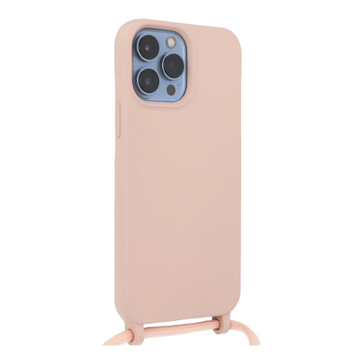 Θήκη Σιλικόνης COSY Lace  για iPhone 13 Pro Max με Κορδόνι Ροζ - 5