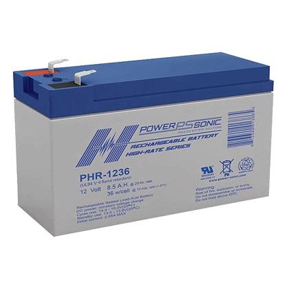 POWERSONIC PHR 1236 12V 125 8.5AH Rechargeable Lead Battery