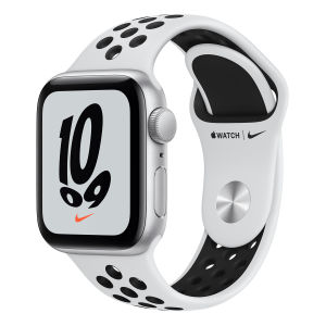APPLE Watch Nike SE GPS 40mm Silver Aluminium με Sport Band White