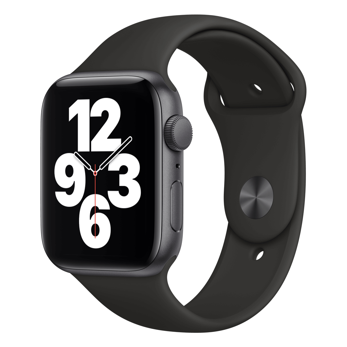 APPLE Watch SE GPS 44mm Space Grey Aluminium με Sport Band Black