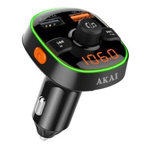 Φορτιστής Αυτοκινήτου AKAI Dual με Bluetooth FM Transmitter FMT-52BT 3.4A