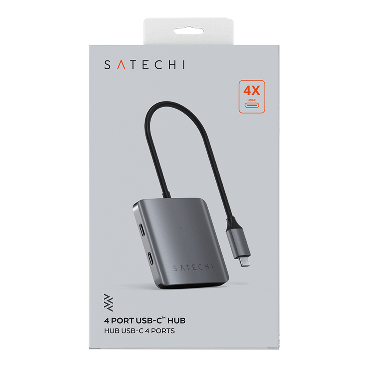 Hub USB Type-C SATECHI με 4 Θύρες Ασημί - 4