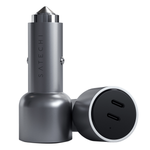 Φορτιστής Αυτοκινήτου SATECHI Dual Type-C PD 40W Ασημί