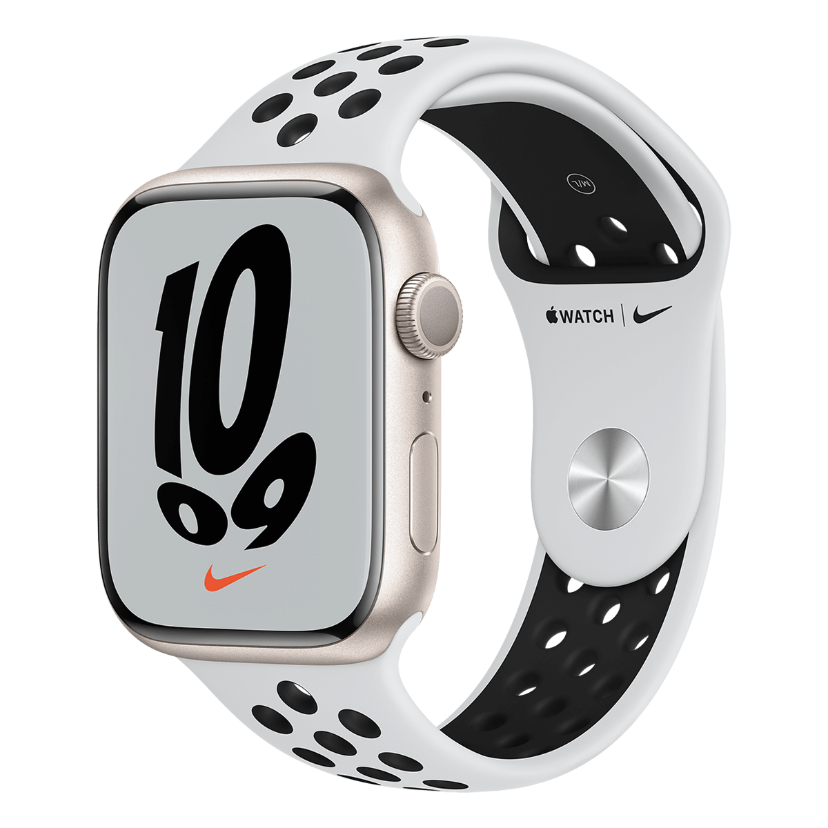 APPLE Watch Series 7 Nike 45mm Aluminum Starlight Sport Band - 2