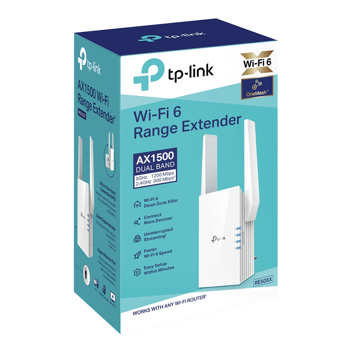 TP-LINK RE505X AX1500 Wi-Fi Range Extender - 4
