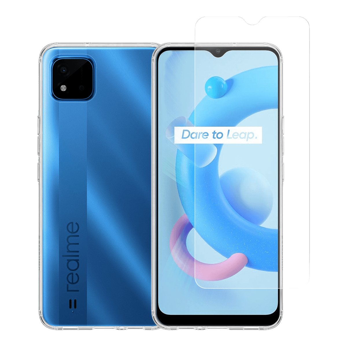 Διάφανη Θήκη + Γυαλί Προστασίας Οθόνης COSY για Realme C11 2021