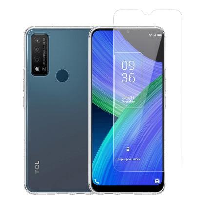  Transparent Case + COSY Screen Protector Glass for TCL 20 R 5G
