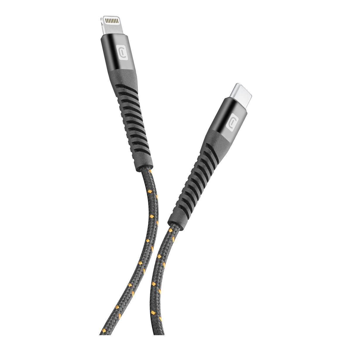 Καλώδιο CELLULAR LINE Tetraforce USB Type-C σε Lightning 1.2 Μέτρα Μαύρο - 2