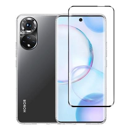 Transparent Case + Screen Protector Glass with COSY Frame for HONOR 50