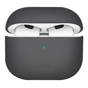 Θήκη Σιλικόνης UNIQ Lino Hybrid για AirPods 3rd Generation Σκούρο Γκρι