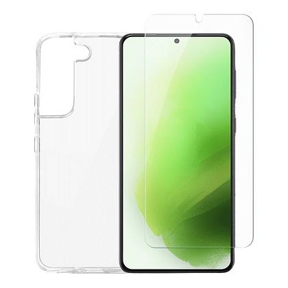 Transparent Case + COSY Screen Protector Glass for SAMSUNG Galaxy S22
