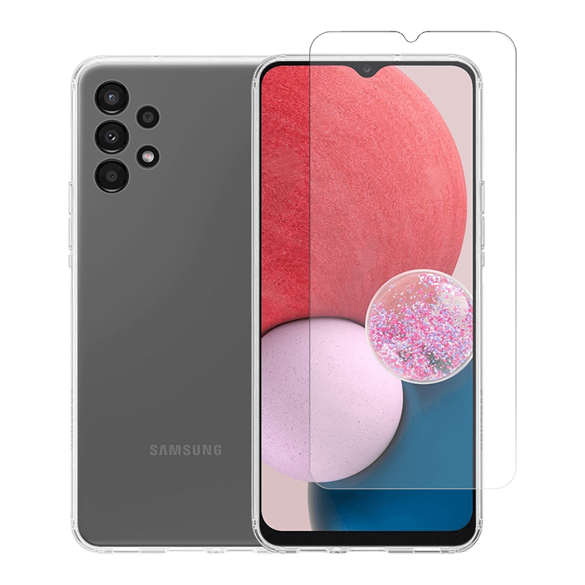 Διάφανη Θήκη + Γυαλί Προστασίας Οθόνης COSY για SAMSUNG Galaxy A13 4G