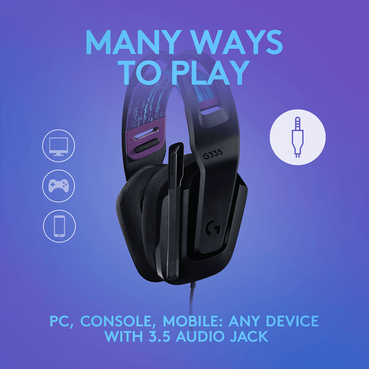 Ενσύρματο Gaming Headset LOGITECH G335 Μαύρο - 2