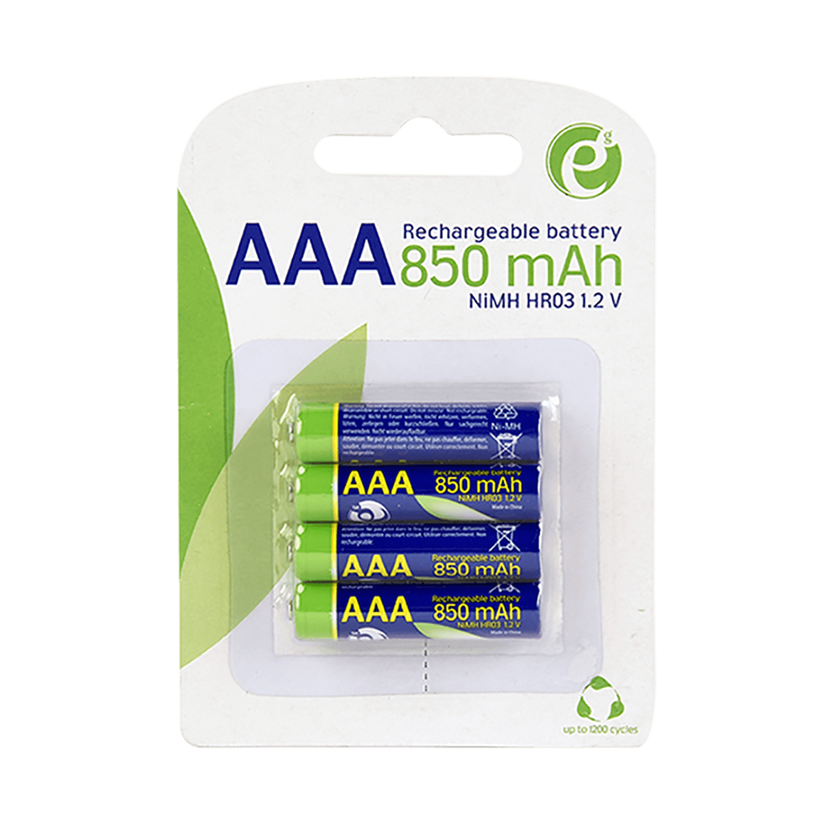 Επαναφορτιζόμενες Μπαταρίες ENERGENIE Ni-Mh AAA 850mAh (4 Τεμάχια) - 2