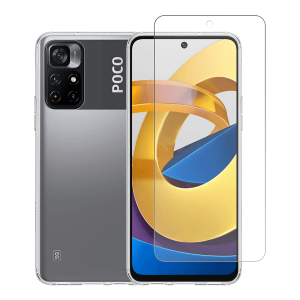 Διάφανη Θήκη Acrylic + Γυαλί Προστασίας Οθόνης COSY για POCO M4 Pro 5G