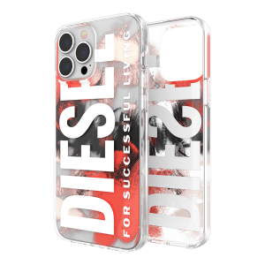 Ημιδιάφανη Θήκη DIESEL για iPhone 13 Pro Max Κόκκινη/ Μαύρη