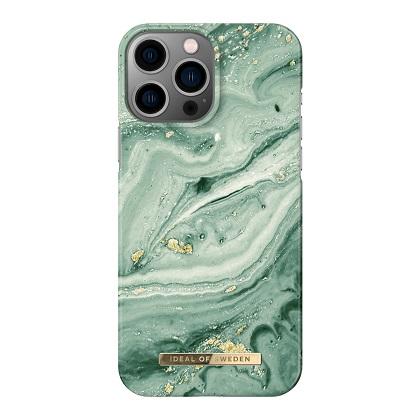 case IDEAL OF SWEDEN for iPhone 13 Pro Max Mint Swirl Marble