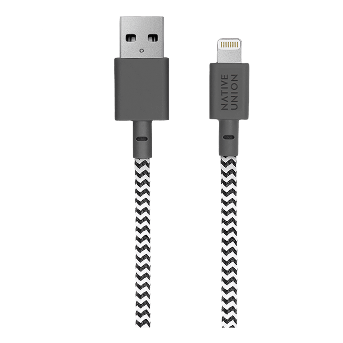 Καλώδιο NATIVE UNION Belt XL USB-Α σε Lightning 3 Μέτρα 'Ασπρο/ Μαύρο - 2