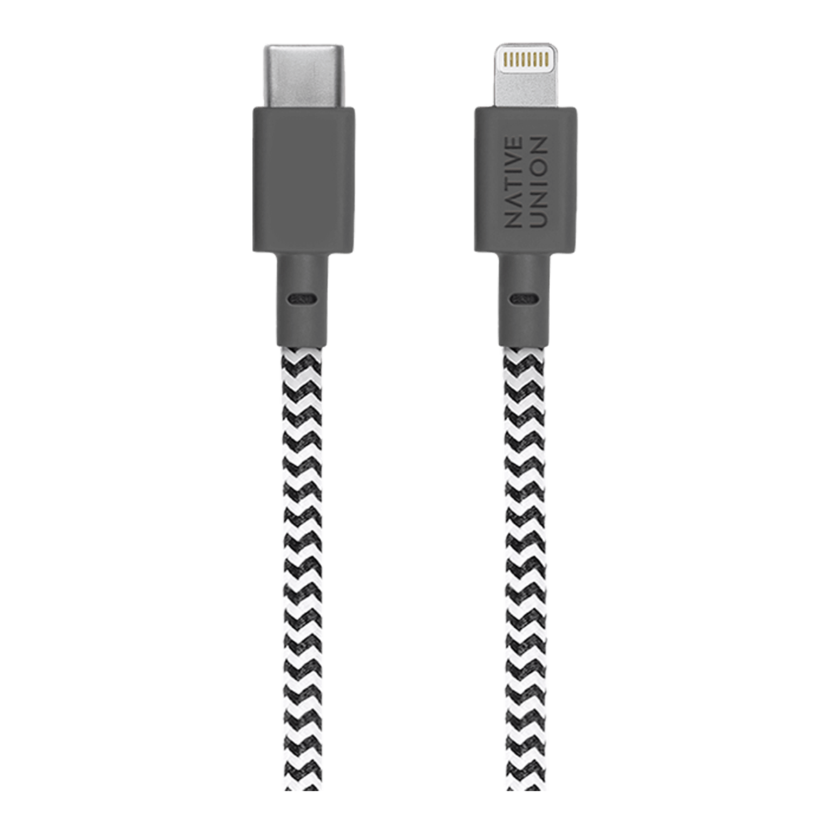 Καλώδιο NATIVE UNION Belt USB Type-C σε Lightning 1.2 Μέτρα Άσπρο/ Μαύρο - 2