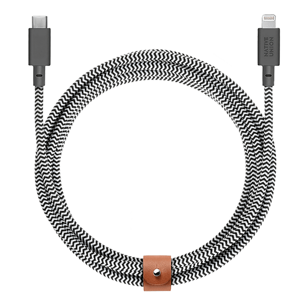 Καλώδιο NATIVE UNION Belt XL USB Type-C σε Lightning 3 Μέτρα Άσπρο/ Μαύρο