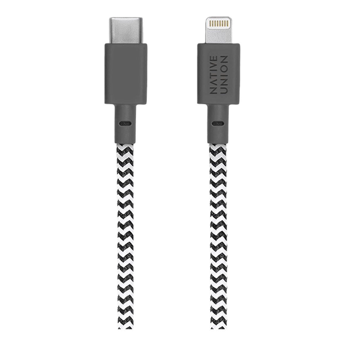 Καλώδιο NATIVE UNION Belt XL USB Type-C σε Lightning 3 Μέτρα Άσπρο/ Μαύρο - 2