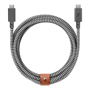 Καλώδιο NATIVE UNION Belt Pro USB Type-C σε Type-C 2.4 Μέτρα Άσπρο/ Μαύρο