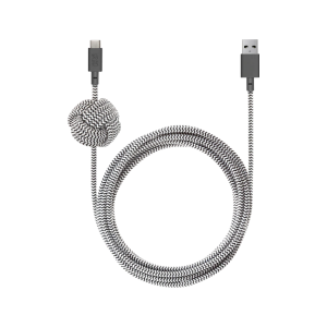Καλώδιο NATIVE UNION Night USB-A σε USB Type-C 3 Μέτρα 'Ασπρο/ Μαύρο