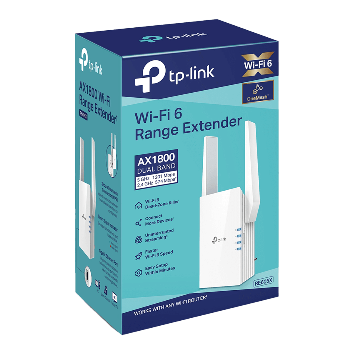 TP-LINK RE605X AX1800 Wi-Fi Range Extender - 3