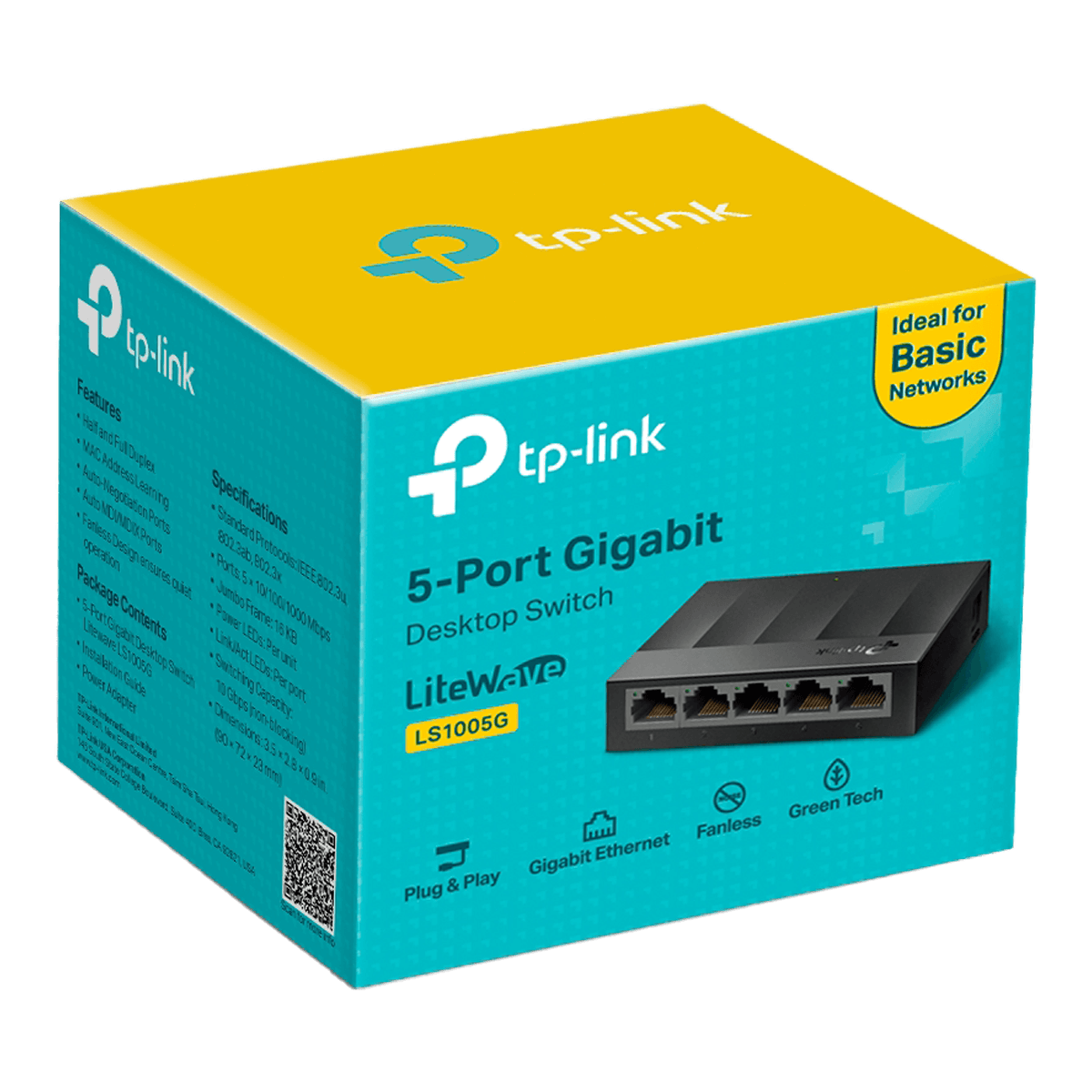 TP-LINK LS1005G 5-Port Gigabit Switch - 3