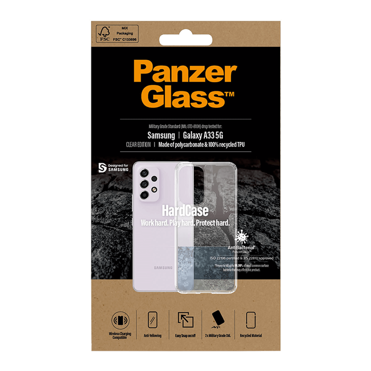 Διάφανη Θήκη PANZERGLASS Hard Case Antibacterial για SAMSUNG Galaxy A33 5G - 2