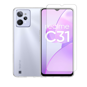 Διάφανη Θήκη + Γυαλί Προστασίας Οθόνης COSY για Realme C31