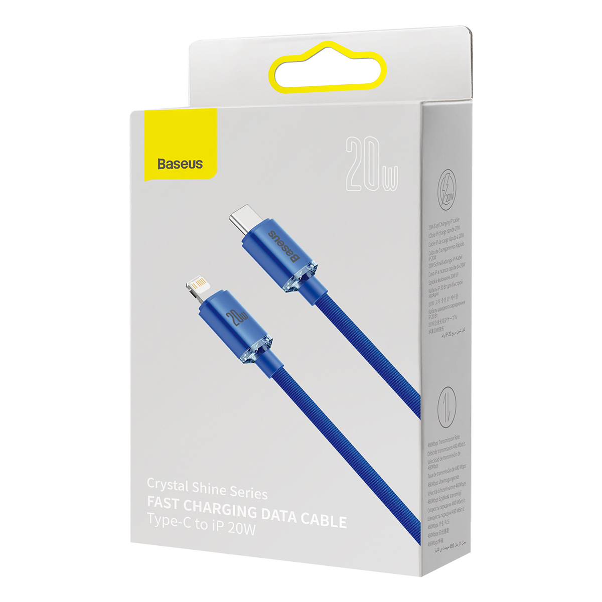 Καλώδιο BASEUS Crystal Shine USB Type-C σε Lightning 20W 1.2 Μέτρα Μπλε - 3