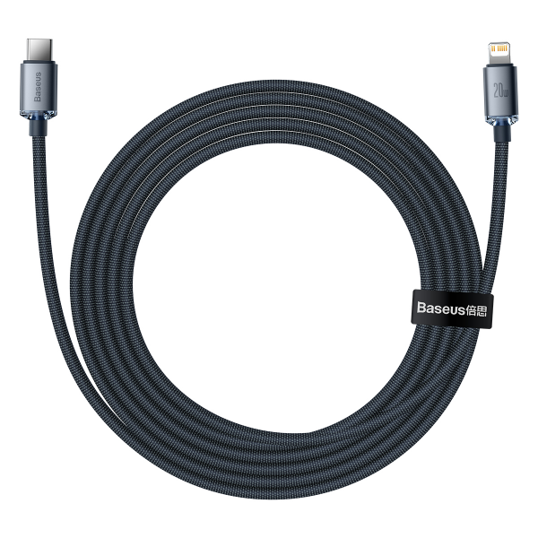 Καλώδιο BASEUS Crystal Shine USB Type-C σε Lightning 20W 2 Μέτρα Μαύρο