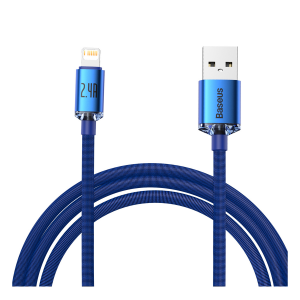 Καλώδιο BASEUS Crystal Shine USB-A σε Lightning 2.4A 2 Μέτρα Μπλε
