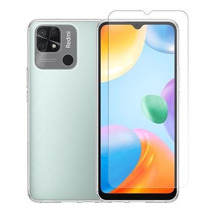 Transparent Case + COSY Screen Protector Glass for XIAOMI Redmi 10C