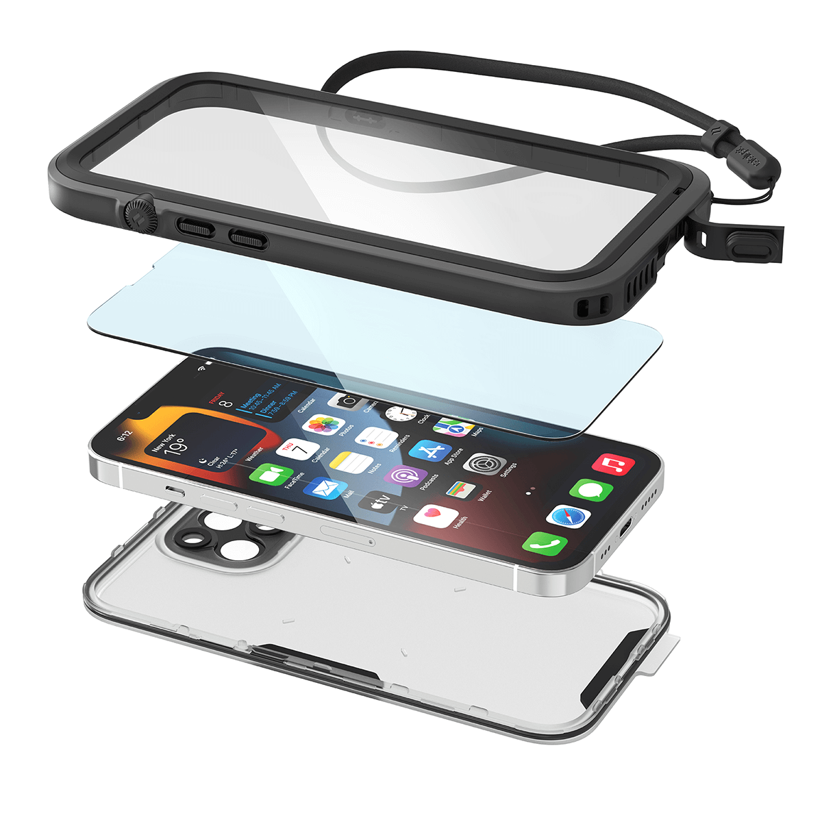 Αδιάβροχη Θήκη CATALYST Total Protection για iPhone 13 Μαύρη