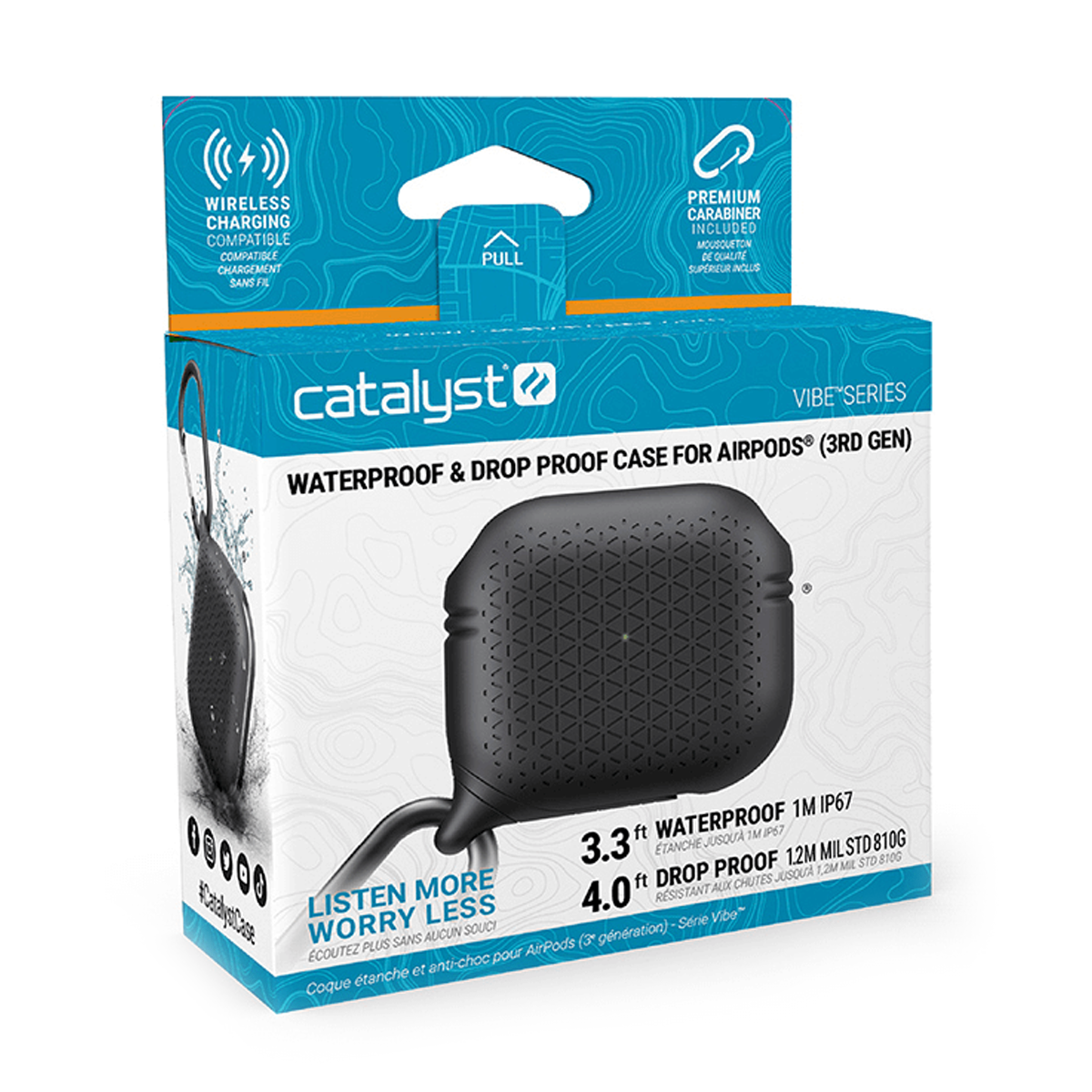 Αδιάβροχη Θήκη CATALYST Vibe για AirPods 3rd Generation Μαύρη - 2