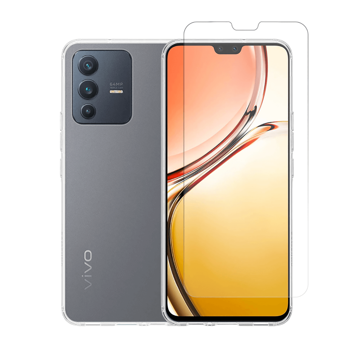 Διάφανη Θήκη + Γυαλί Προστασίας Οθόνης COSY για VIVO V23 5G