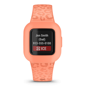GARMIN Vivofit Junior 3 Peach Leopard Activity Tracker